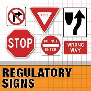 Regulatory road signs including stop sign, speed limits and no-entry signs Kenya